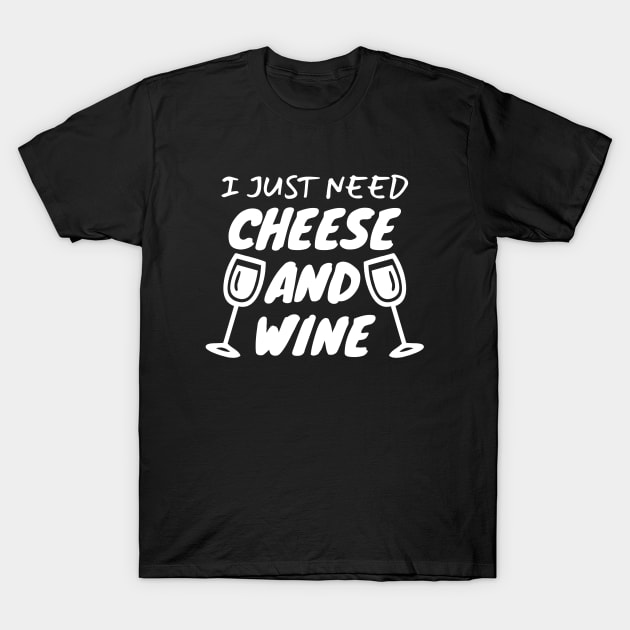 Cheese And Wine T-Shirt by LunaMay